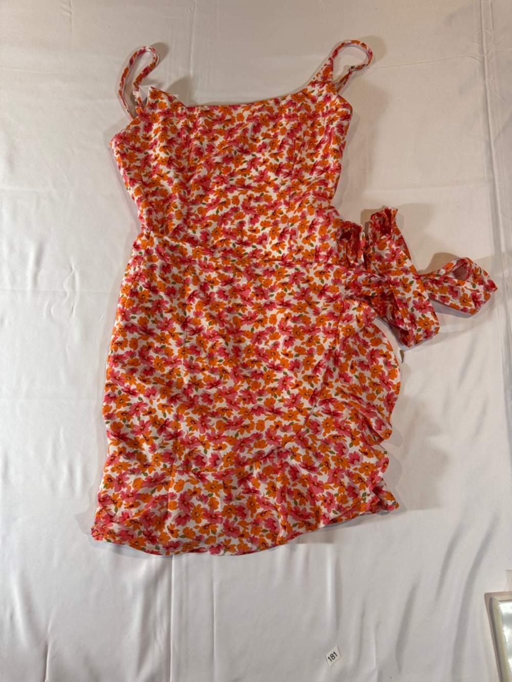 Princess Polly Pink & Orange Floral Asymmetrical Dress
